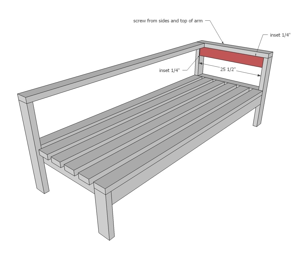 Ana white deals one arm sectional